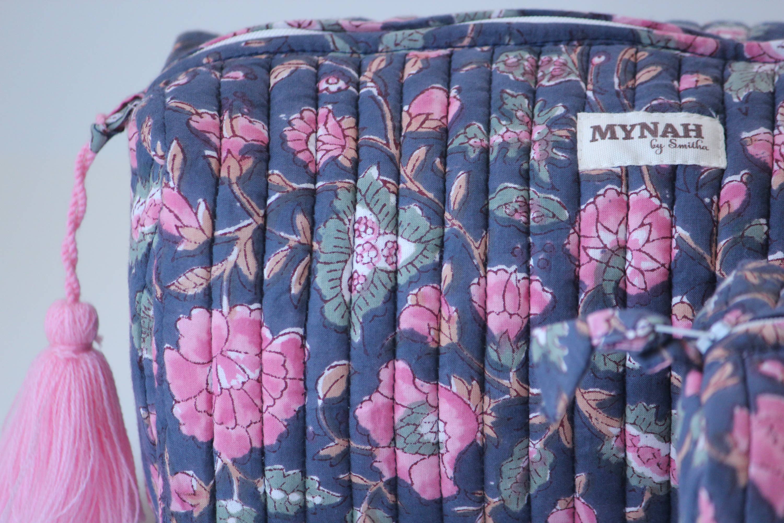 Indian Rose Garden Print Travel Cosmetic Bag / Set of 3