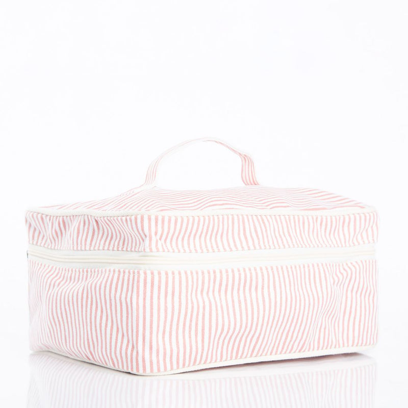 Stripes Train Case - Rose