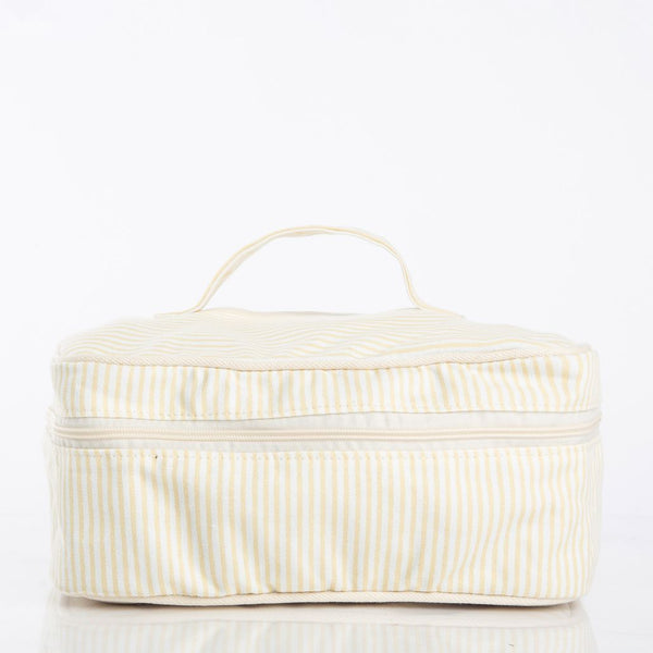 Stripes Train Case - Yellow