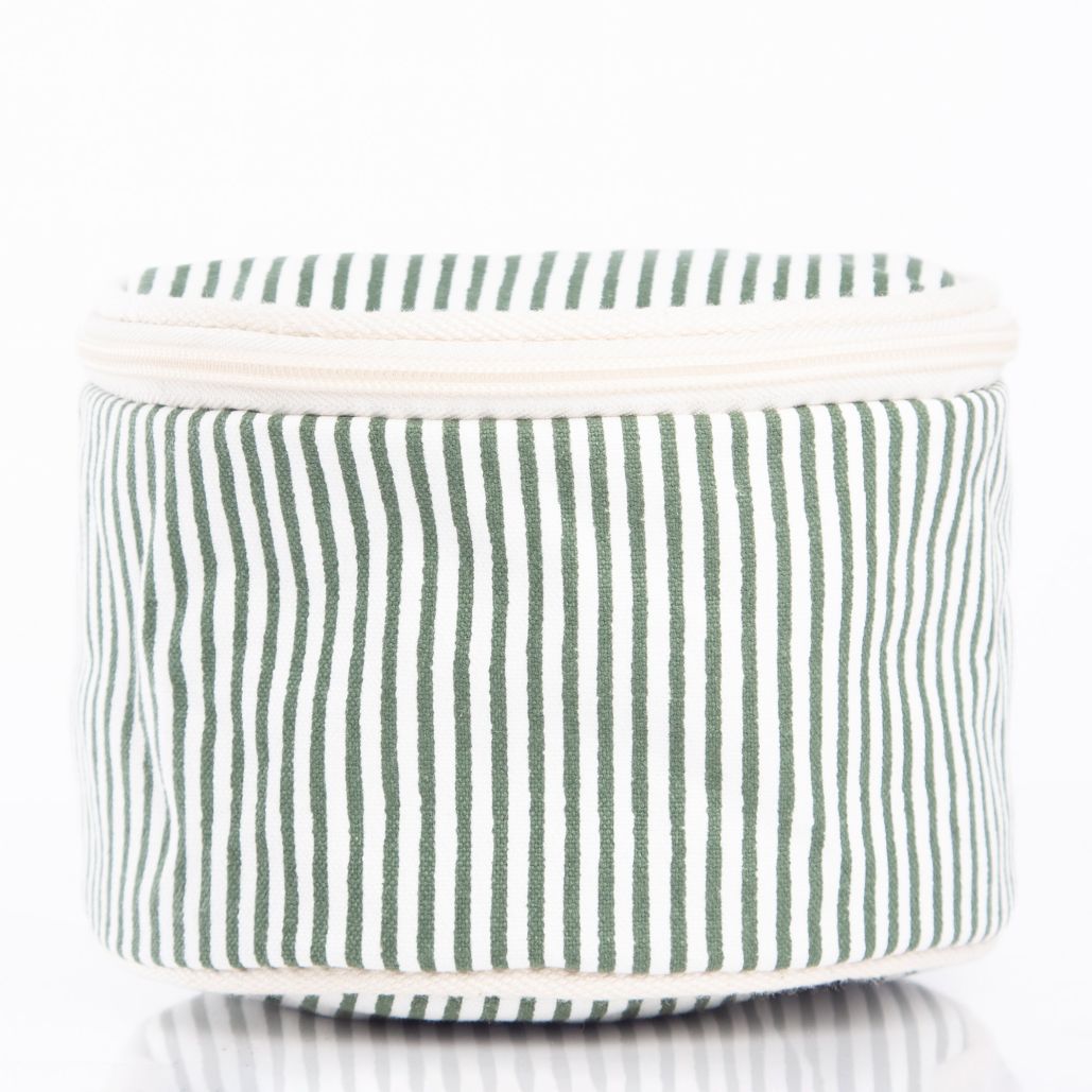 Stripes Round Case - Myrtle Green