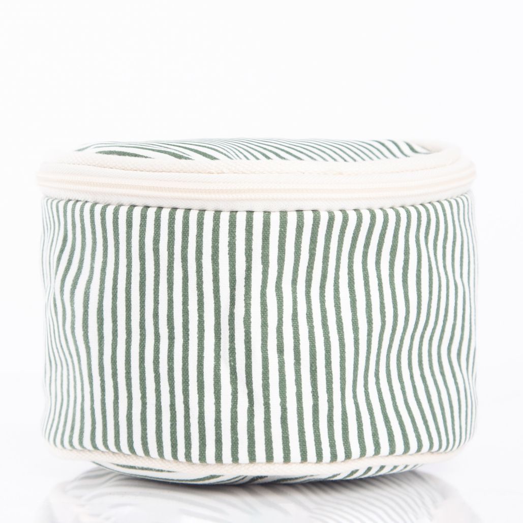 Stripes Round Case - Myrtle Green