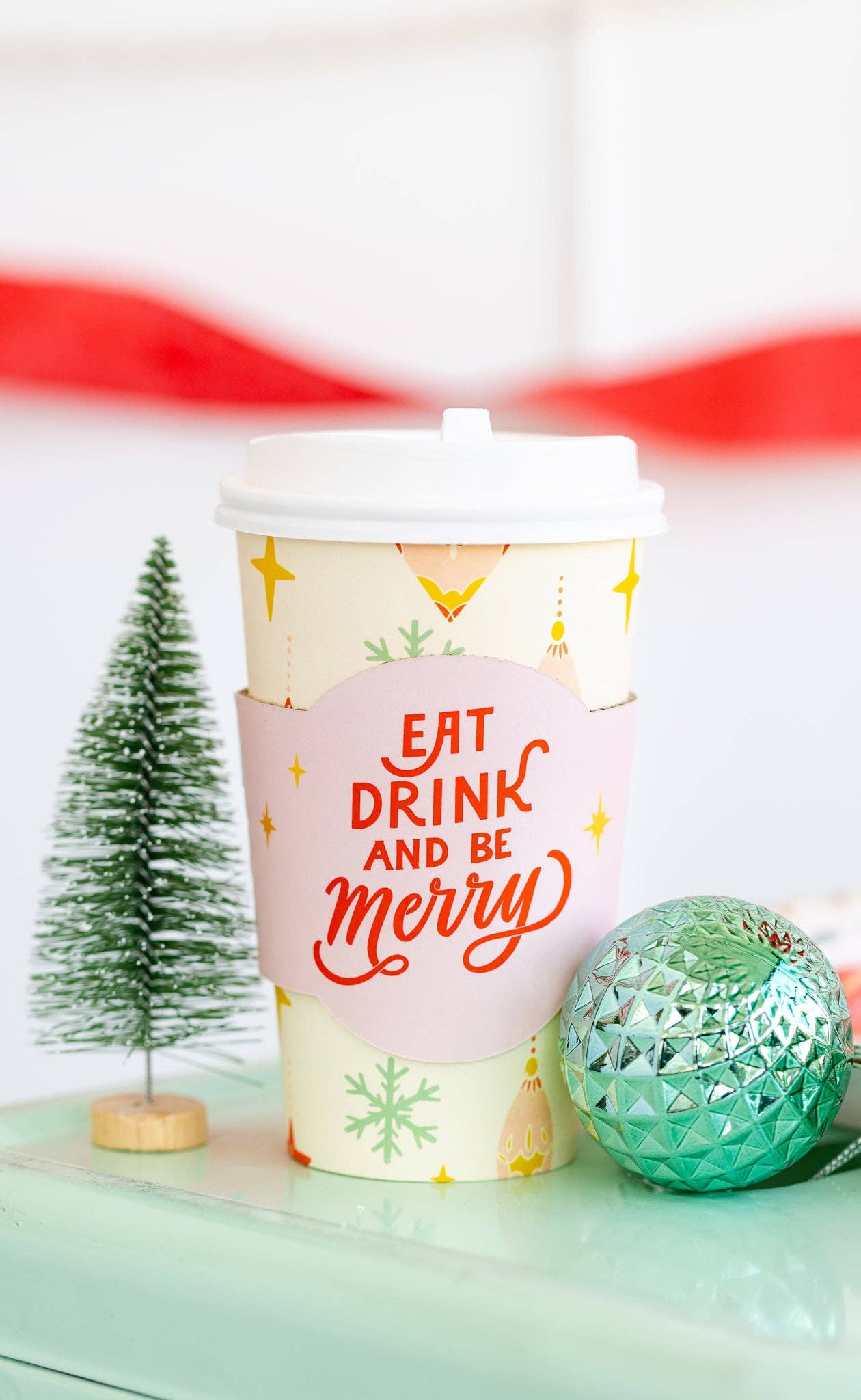 Retro Christmas To Go Cups