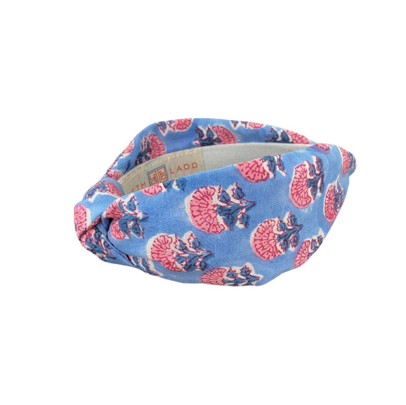 Block Print Headband in Bahamas Blue