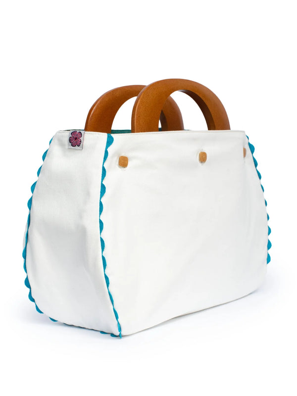 Chickaboom Green & White Bermuda Bag