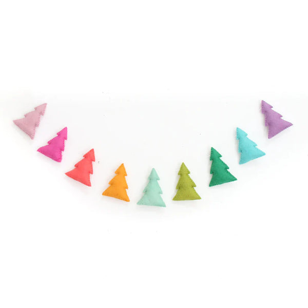 Rainbow Christmas Tree Garland