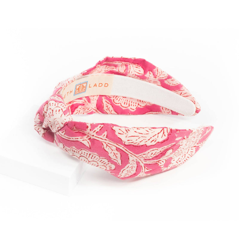 Block Print Headband in Palm Beach Pink