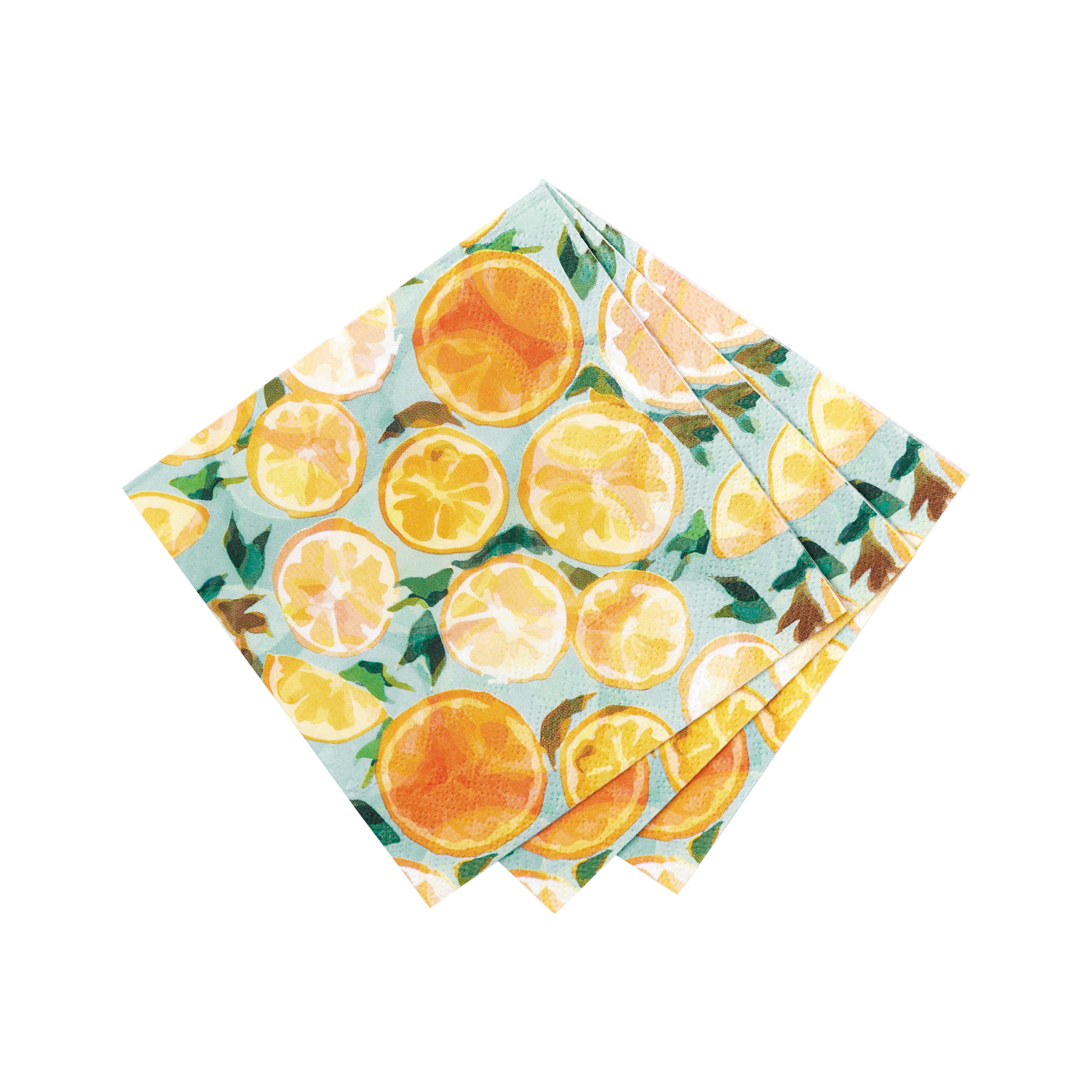 Lemon Slices Paper Cocktail Napkins