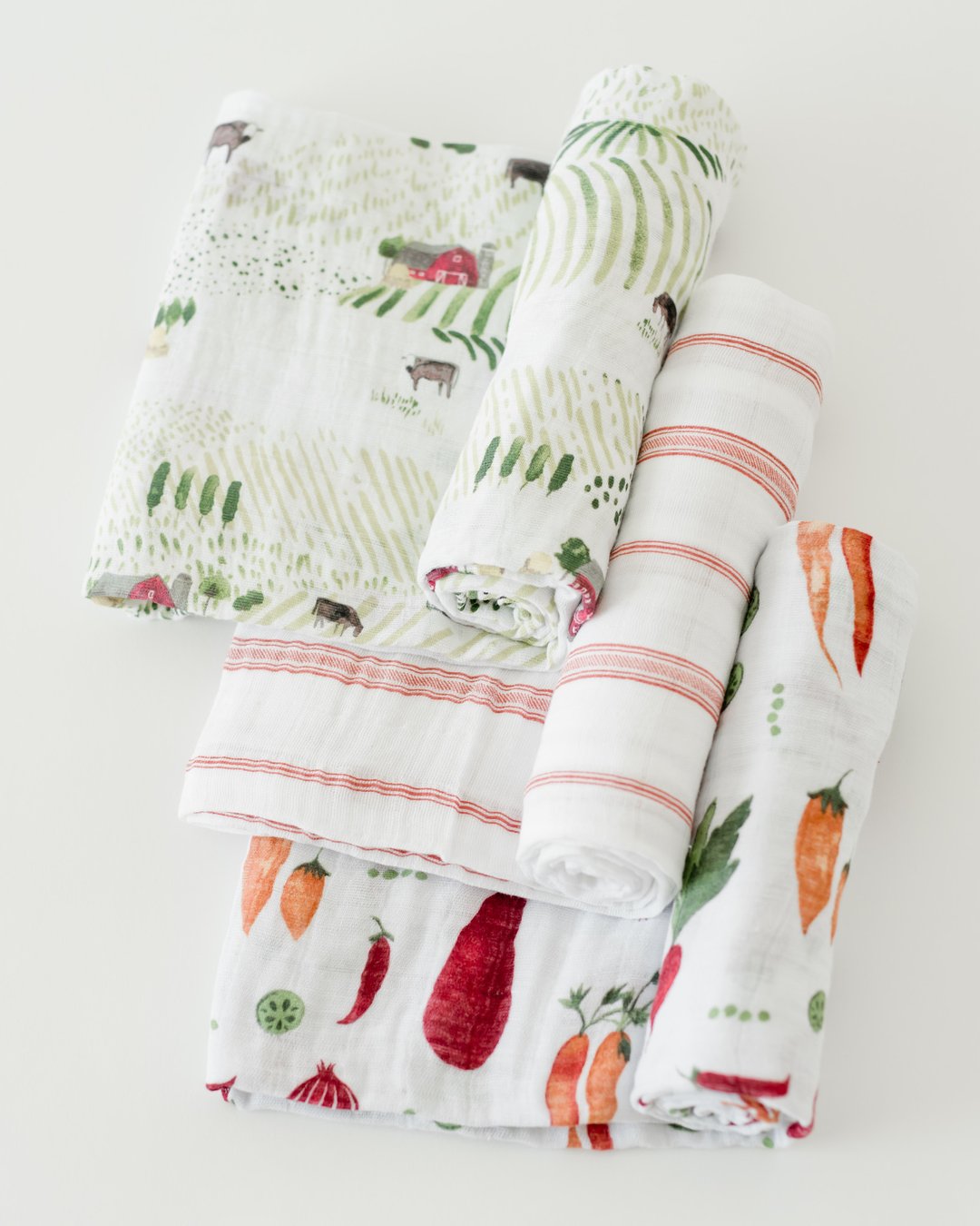 Cotton Muslin Swaddle S/3