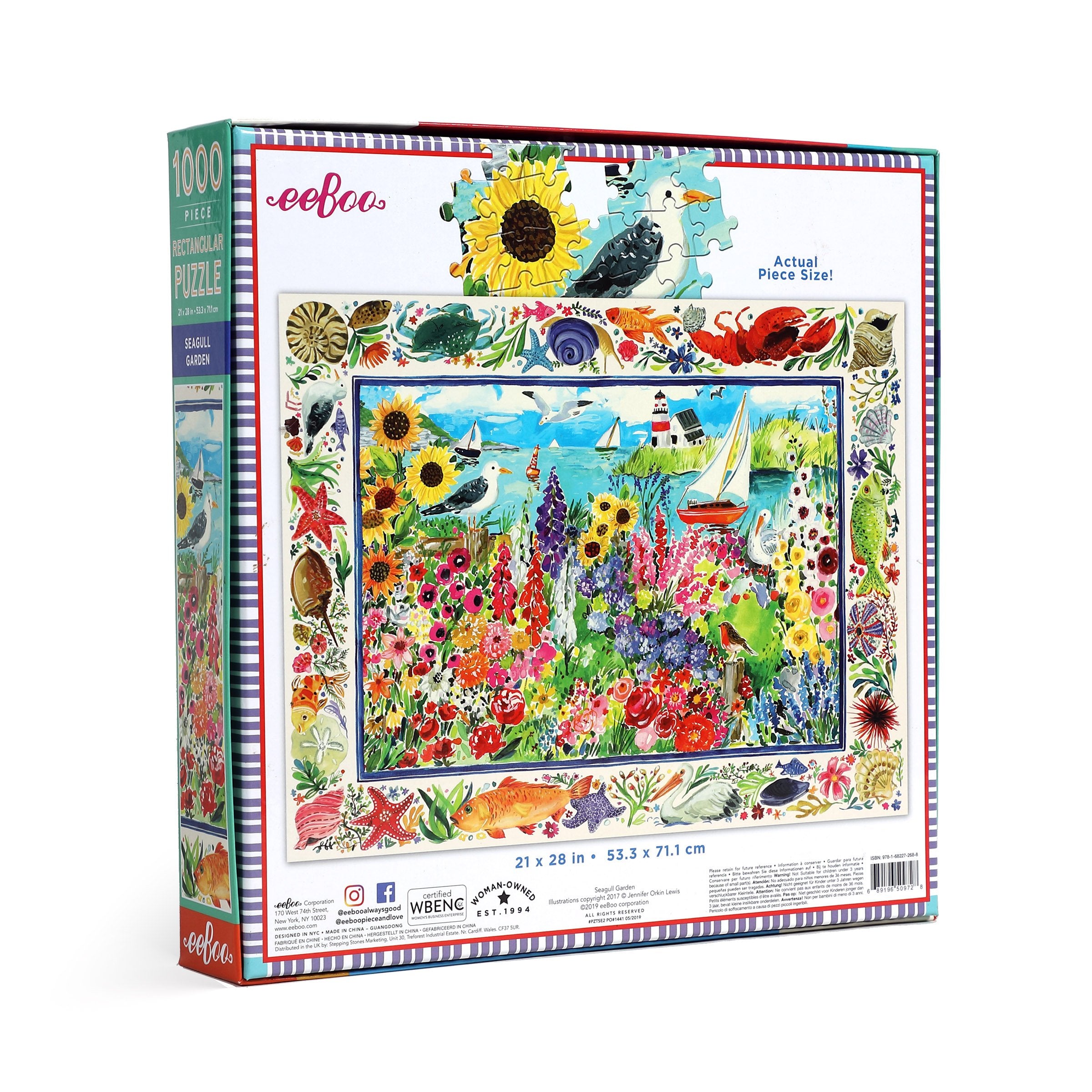 Seagull Garden 1000 Piece Rectangle Puzzle